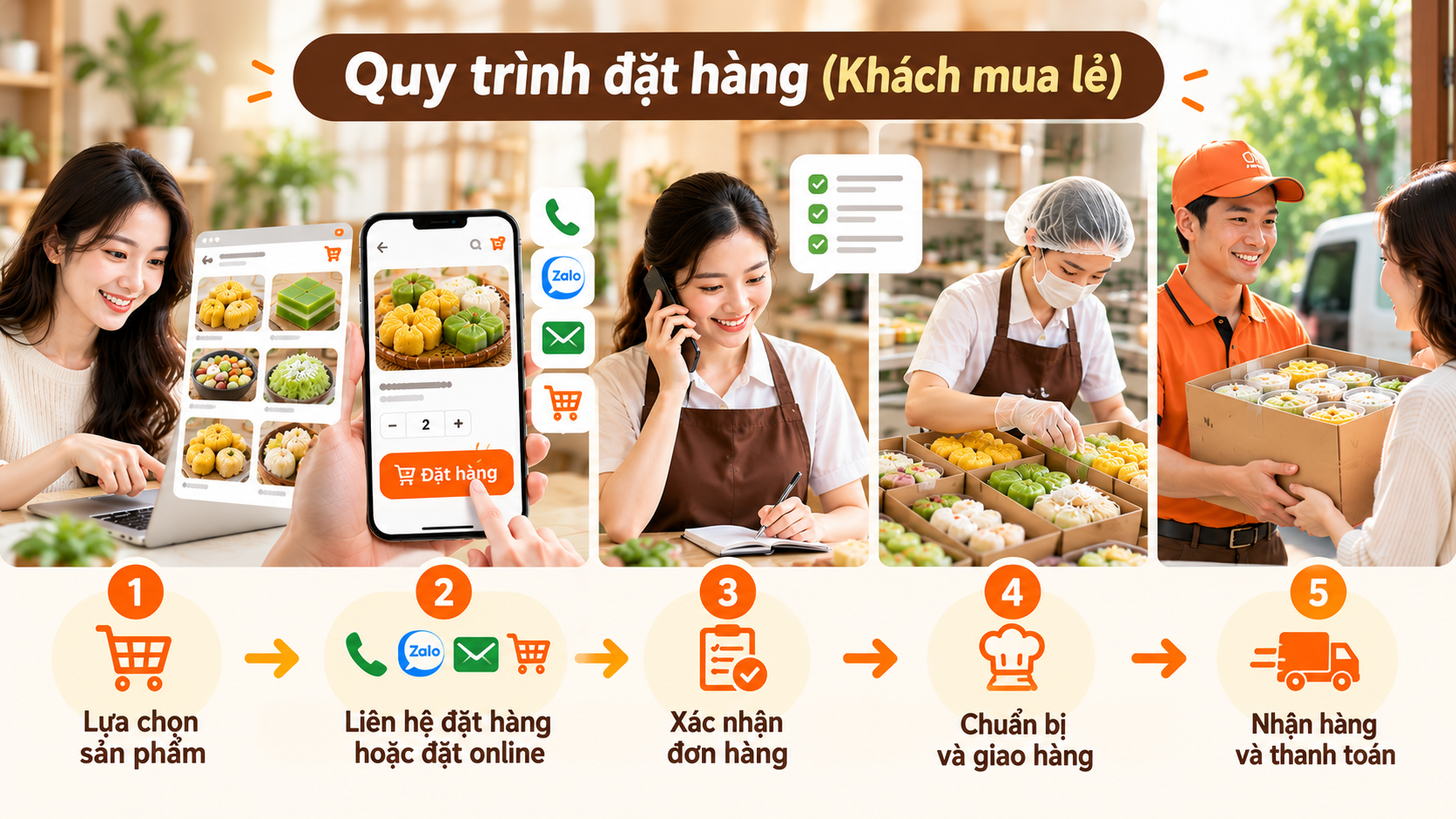 Quy trình đặt hàng (khách lẻ)