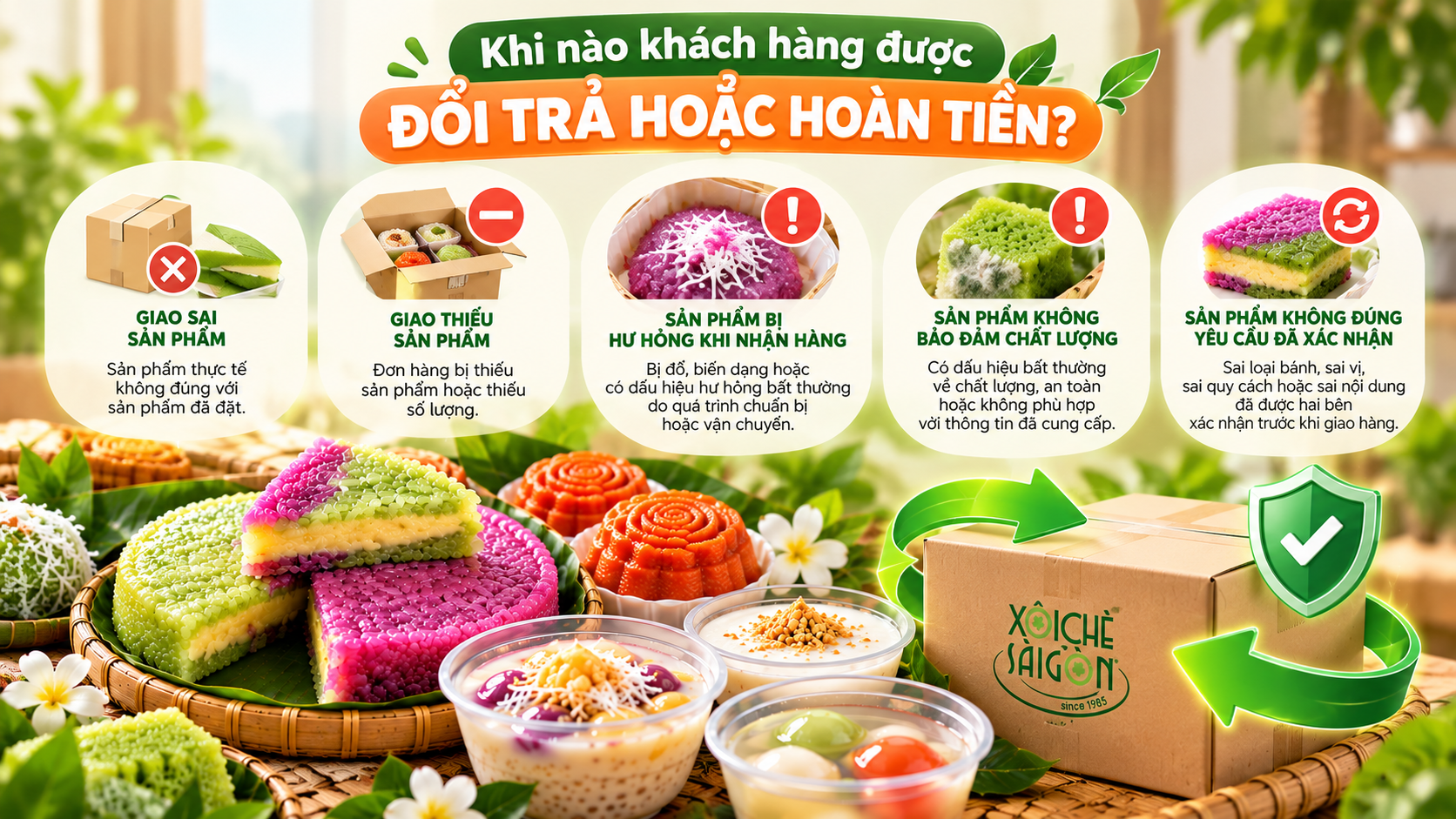 Các trường hợp đổi trả
