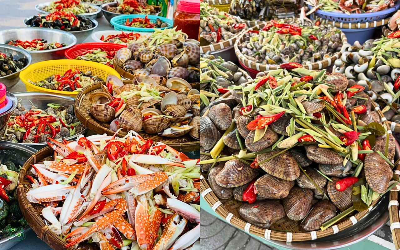 Ốc luộc mắm gừng