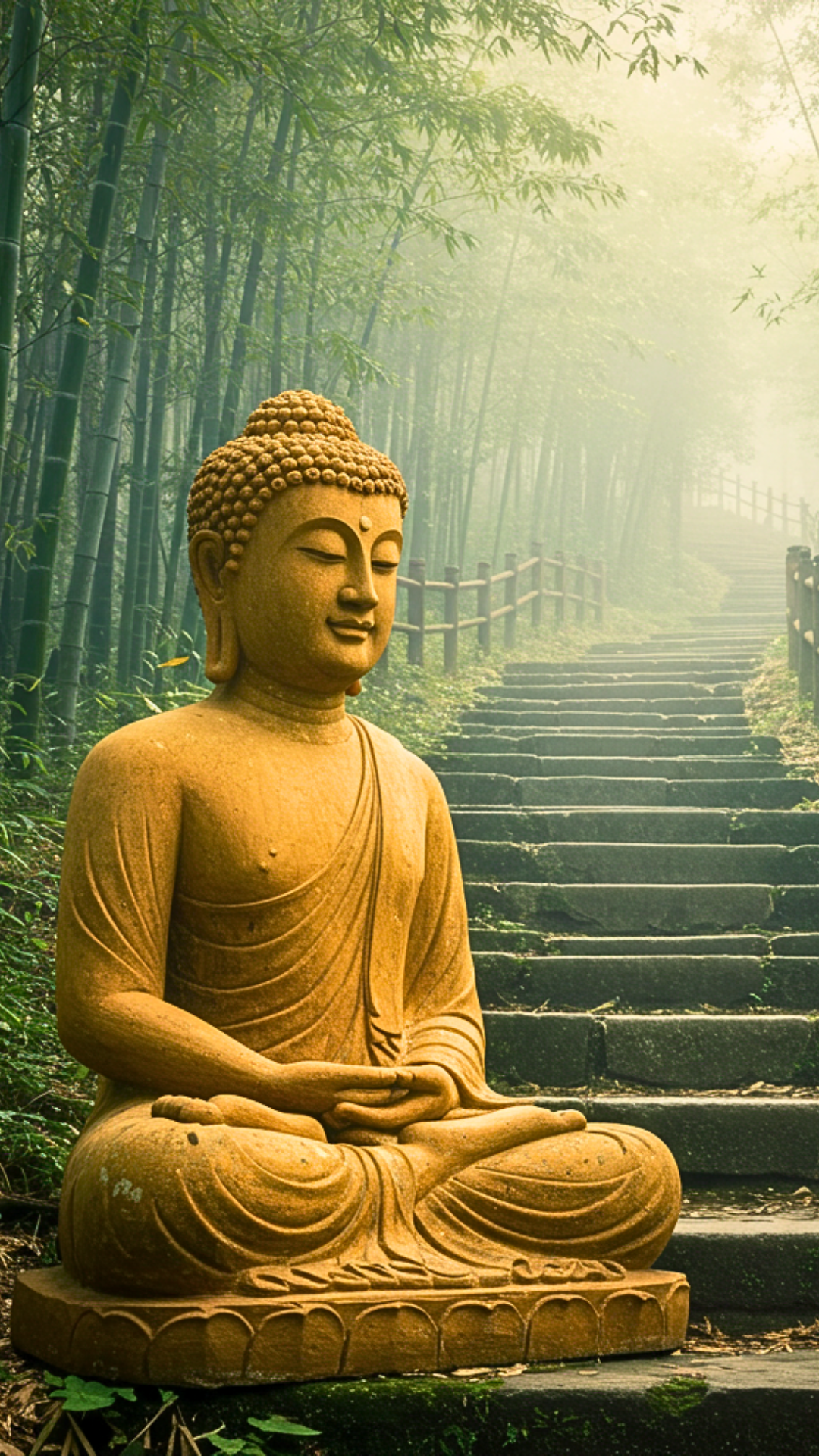 Phật ngồi bậc thang