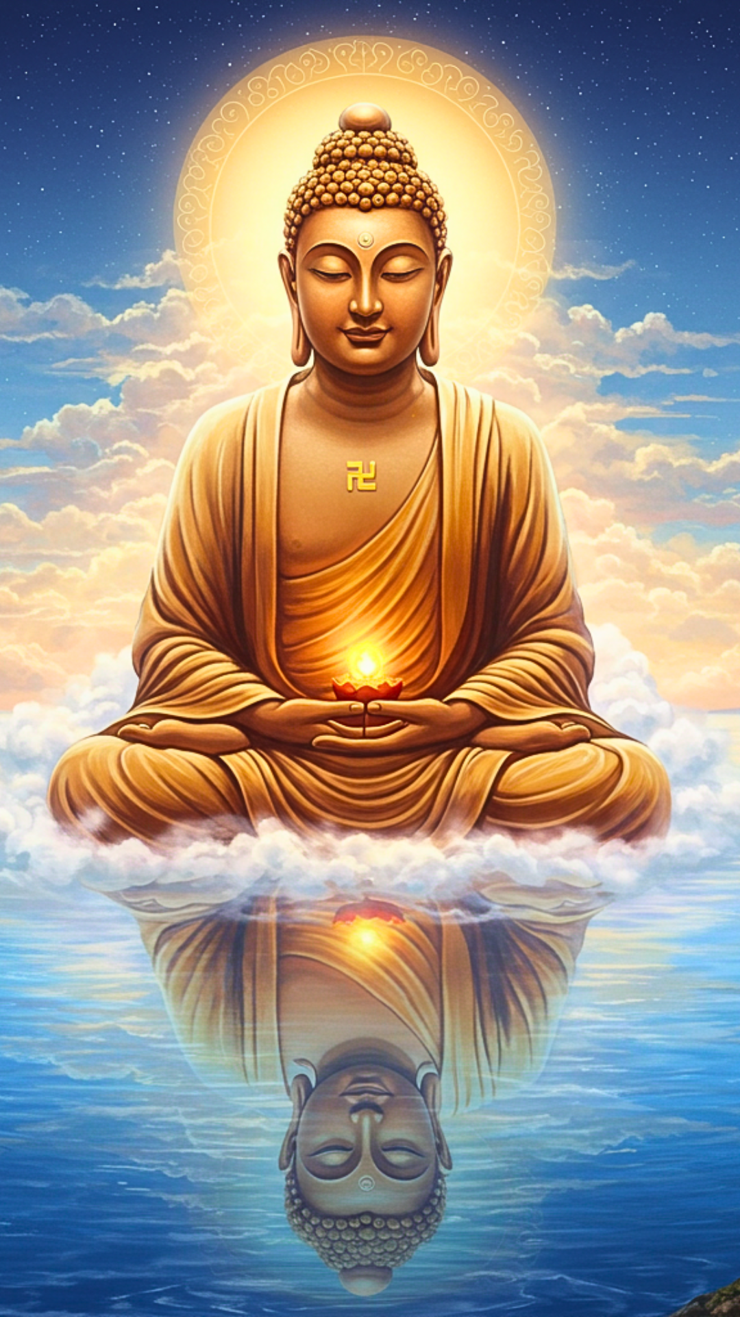 phật ngồi trên mây